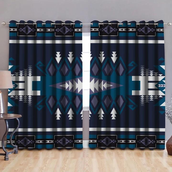 Native American Pattern Blackout Thermal Grommet Window Curtains Pi30052003 - Amaze Style™-Curtains