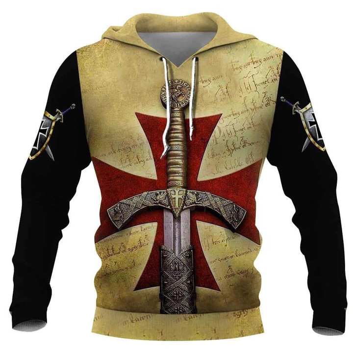 Knight Templar 3D All Over Printed Shirts For Men and Women MP946 - Amaze Style™-Apparel