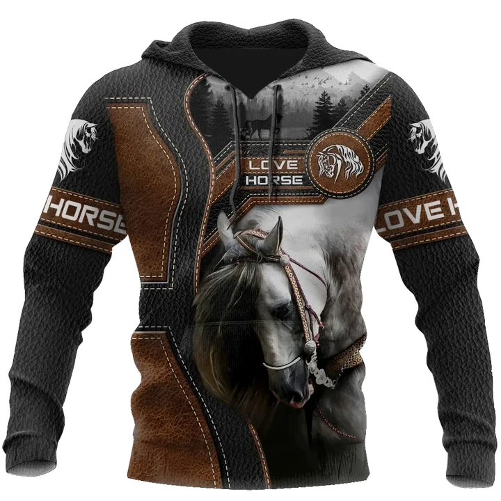 Love Beautiful Horse 3D All Over Printed Shirts For Men And Women TR1505203S - Amaze Style™-Apparel