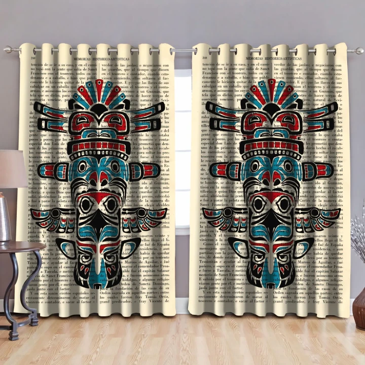 Aztec Native American Pattern Blackout Thermal Grommet Window Curtains Pi30052009 - Amaze Style™-Curtains