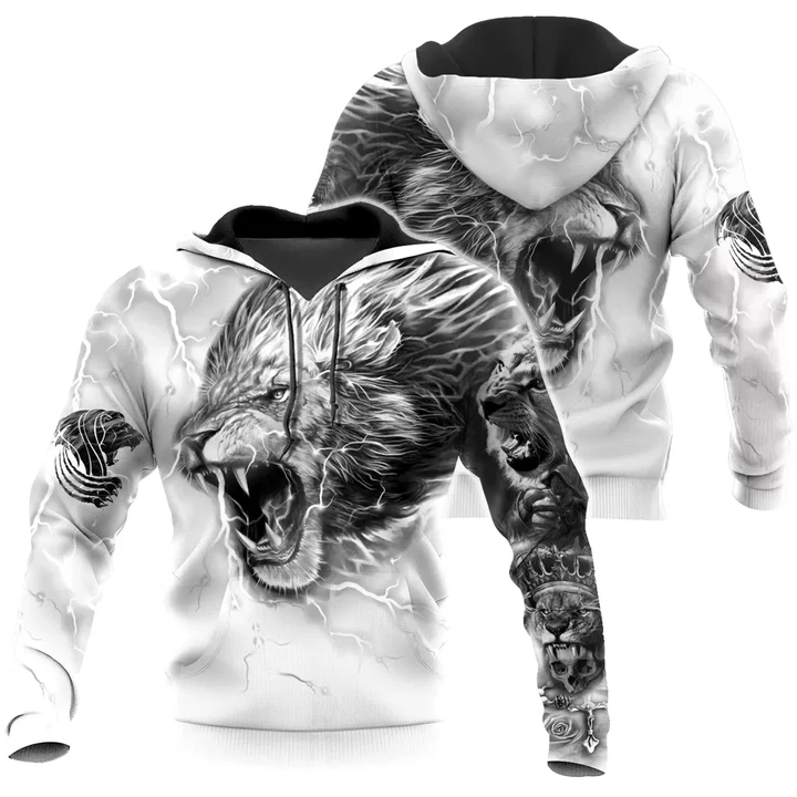 Lion Tattoo Art Hoodie T Shirt For Men and Women HAC310501-NM - Amaze Style™-Apparel