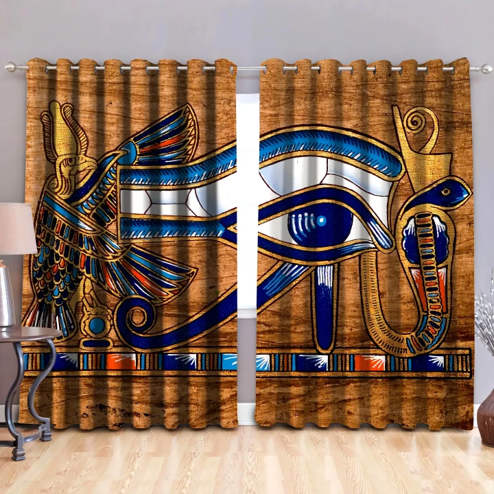 Eye of Horus Blackout Thermal Grommet Window Curtains MP07072007 - Amaze Style™-Curtains