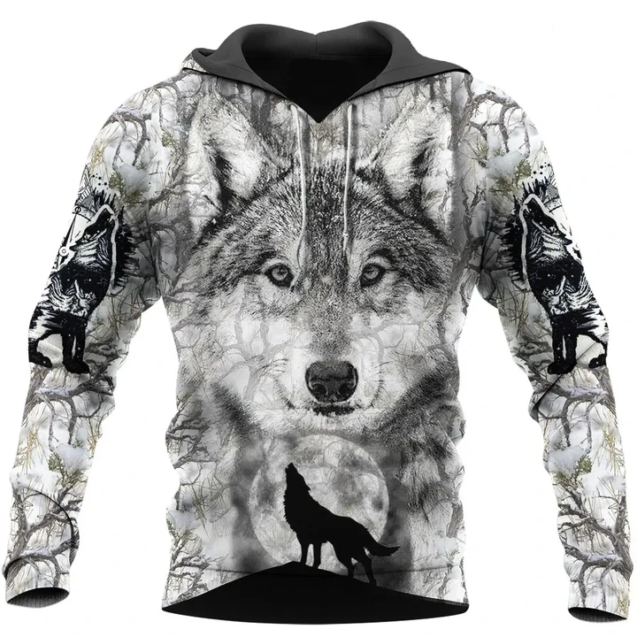 Wolf Hoodie T Shirt For Men and Women NM17042001 - Amaze Style™-Apparel