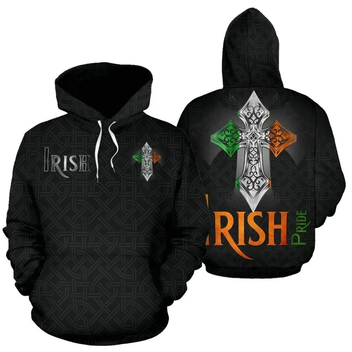 Irish Celtic All Over Printed Hoodie For Men & Women-NM - Amaze Style™-Apparel