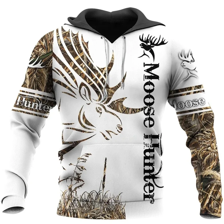 Camo Tattoo Moose Hunting Hoodie T-Shirt Sweatshirt NM - Amaze Style™-Apparel