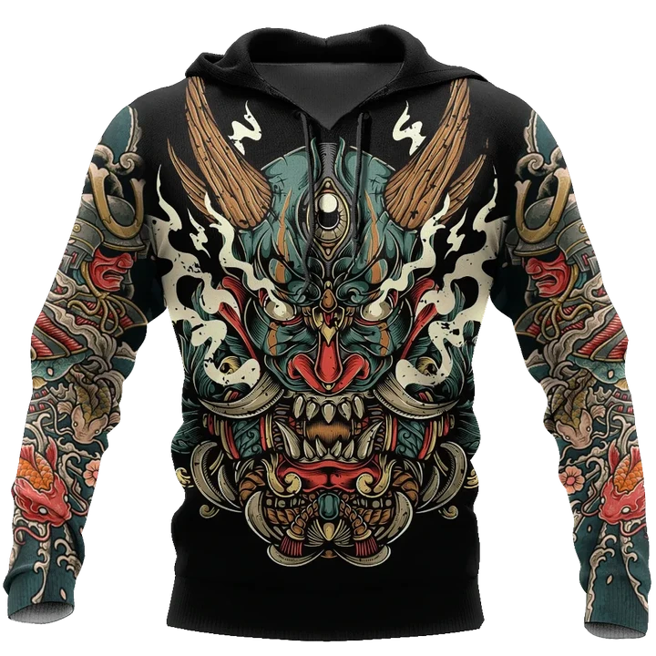 Samurai Tattoo Art Hoodie T Shirt For Men and Women HAC220602-NM - Amaze Style™-Apparel