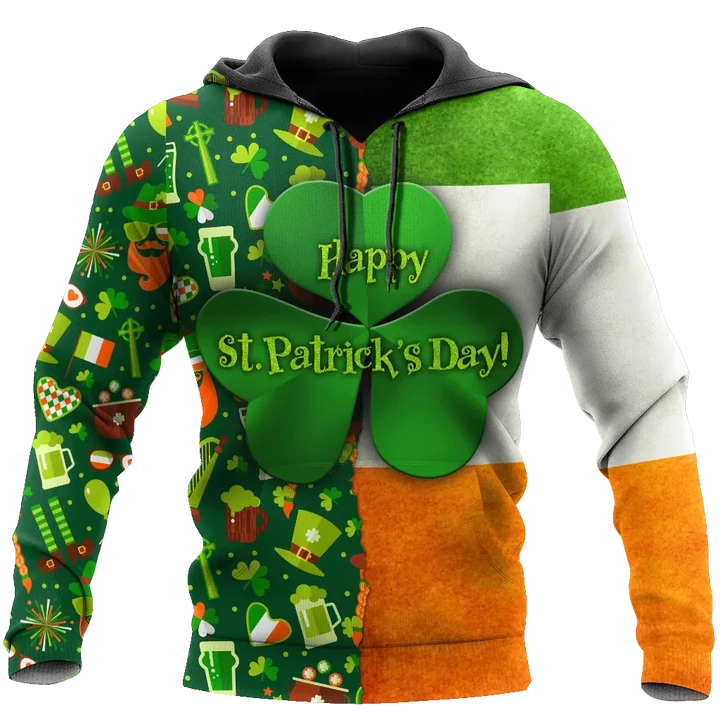 Happy St Patrick's Day Irish Hoodie T-Shirt Sweatshirt for Men and Women Pi170201 - Amaze Style™-Apparel