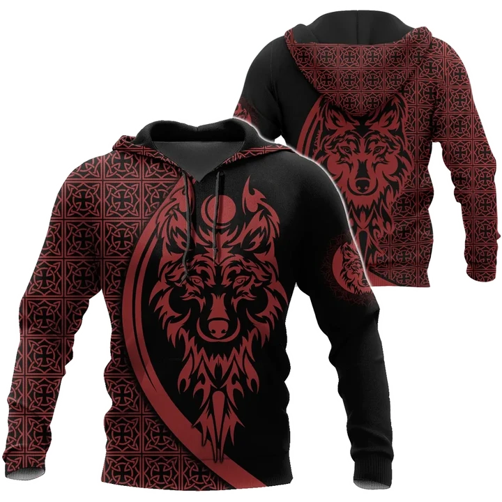 Tattoo Wolf Hoodie T Shirt For Men and Women HAC080606-NM - Amaze Style™-Apparel