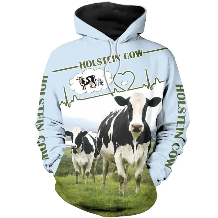 Dairy Cow Hoodie T-Shirt Sweatshirt for Men and Women NM121106 - Amaze Style™-Apparel