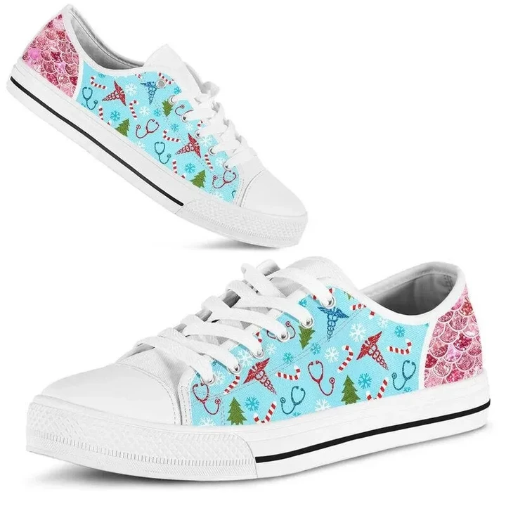Nurse Funny Pattern Low Top Shoes NM180307 - Amaze Style™-Apparel