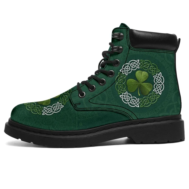 Irish Saint Patrick's Day Shamrock All Season Boots NM030306 - Amaze Style™-Apparel