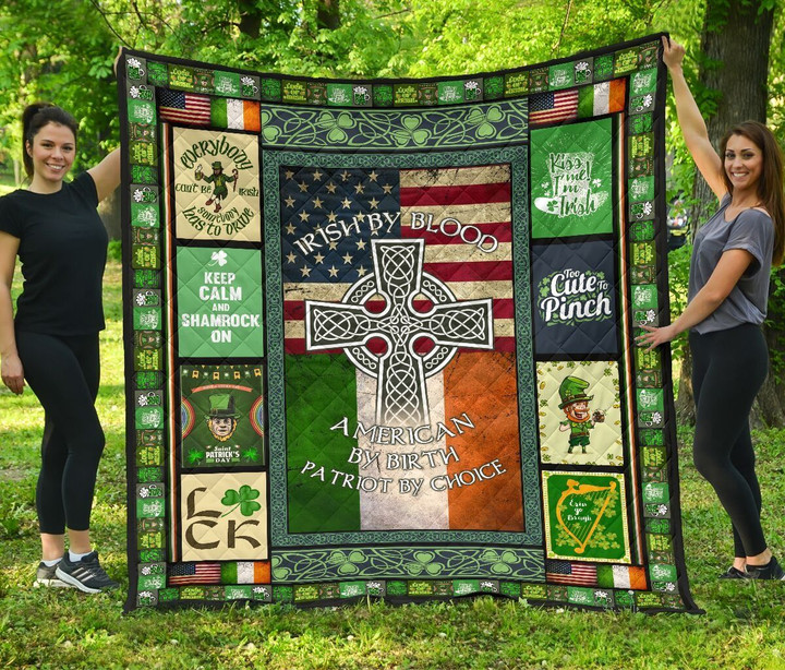 Irish by Blood American by Birth NM030303 - Amaze Style™-Quilt