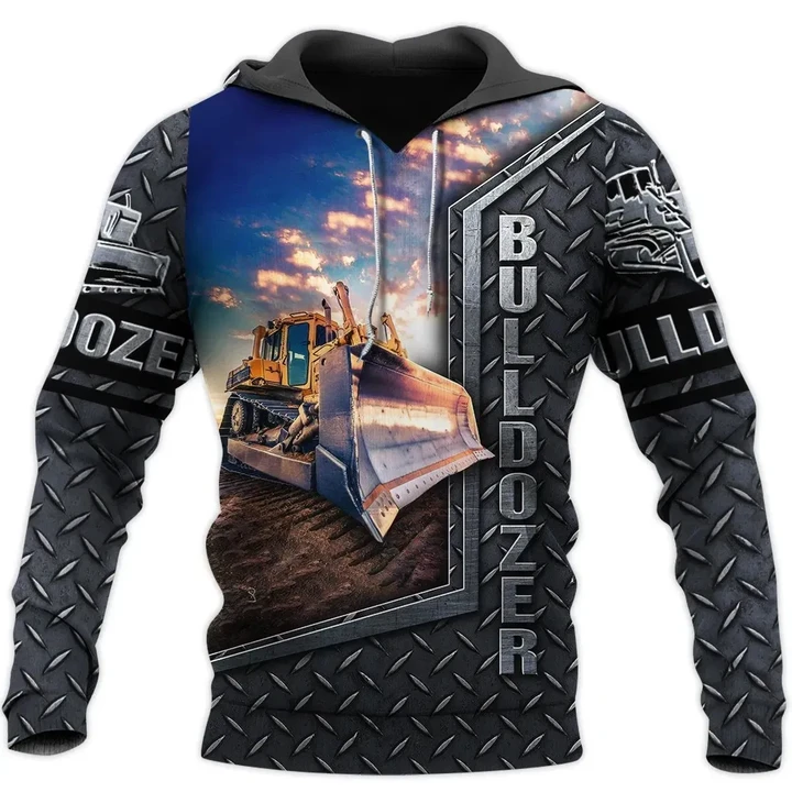 Bulldozer Heavy Equipment Hoodie T-Shirt Sweatshirt for Men and Women NM180201 - Amaze Style™-Apparel