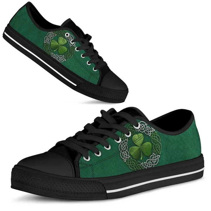 Irish Saint Patrick's Day Shamrock Low Top Shoes NM030308 - Amaze Style™-Apparel