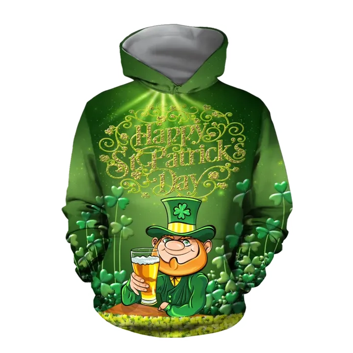 Happy St Patrick's Day Irish Hoodie T-Shirt Sweatshirt for Men and Women Pi170205 - Amaze Style™-Apparel