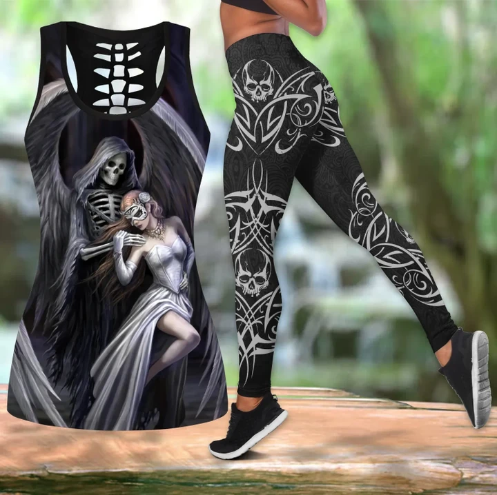 Skull Tattoo Art Combo Tank + Legging HAC240601 - Amaze Style™-Apparel