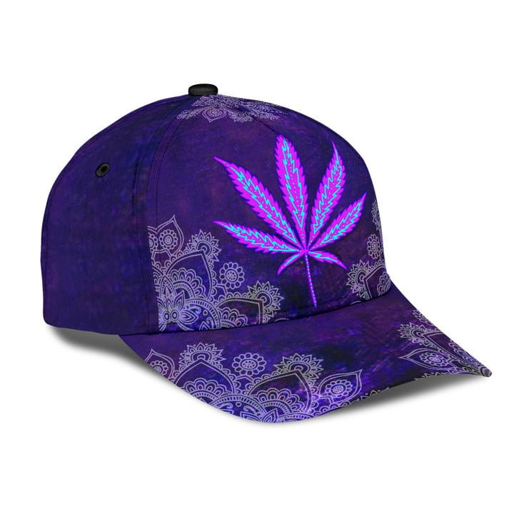 Happy Hippie With Mandala Purple 3D AOP Cap
