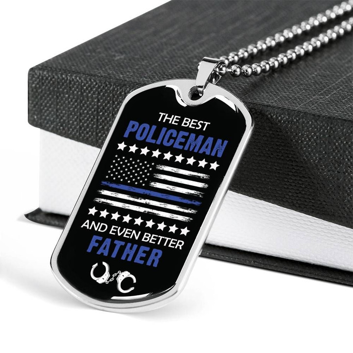 Father's Day Gift For Police Dad- Police Dad Gift- Police Dad Dog Tag