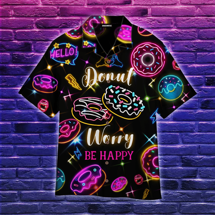 Neon Donut Rain Hawaiian Shirt | For Men & Women | Adult | HW4215