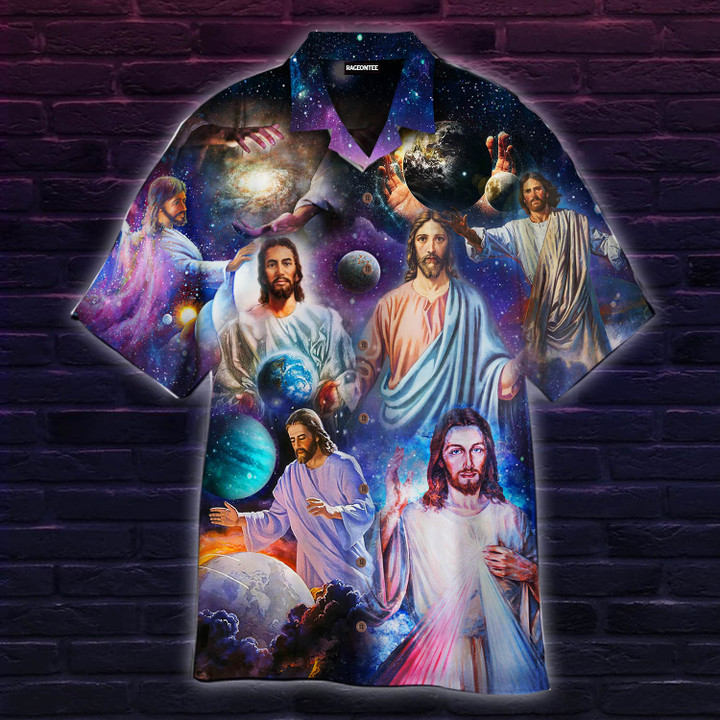 Jesus In Colorful Universe Hawaiian Shirt | For Men & Women | Adult | WT1503