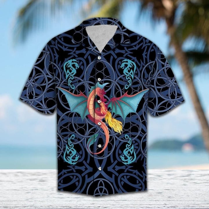 Dragon Mandala Blue Amazing Hawaiian Shirt | For Men & Women | Adult | HW8295