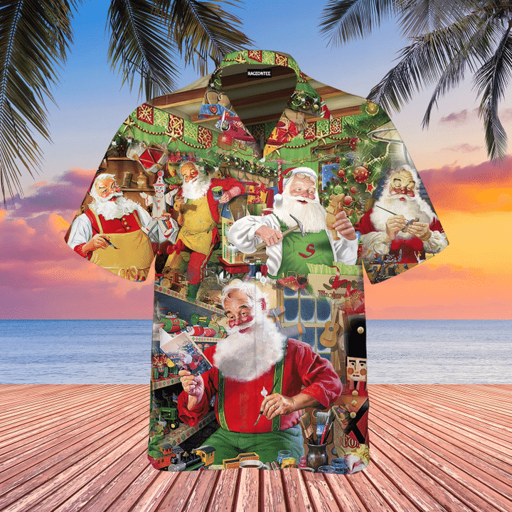 I Turn Wood Into Things Santa Claus Christmas Hawaiian Shirt | For Men & Women | Adult | WT1019