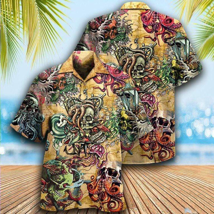 Skull And Octopus Hawaiian Shirt | For Men & Women | Adult | HW7880