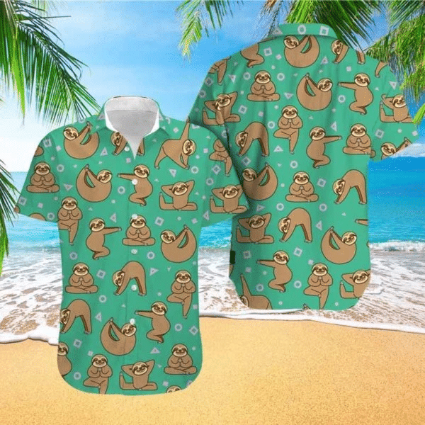 Cute Sloth Hawaiian Shirt | For Men & Women | Adult | HW7989