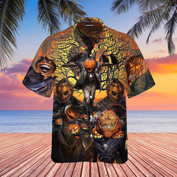 Mr. Pumpkin Will Come And Find You On Halloween Night Hawaiian Shirt | For Men & Women | Adult | WT1419