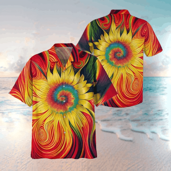 Hippie Sunflower Hawaiian Shirt | For Men & Women | Adult | HW3978