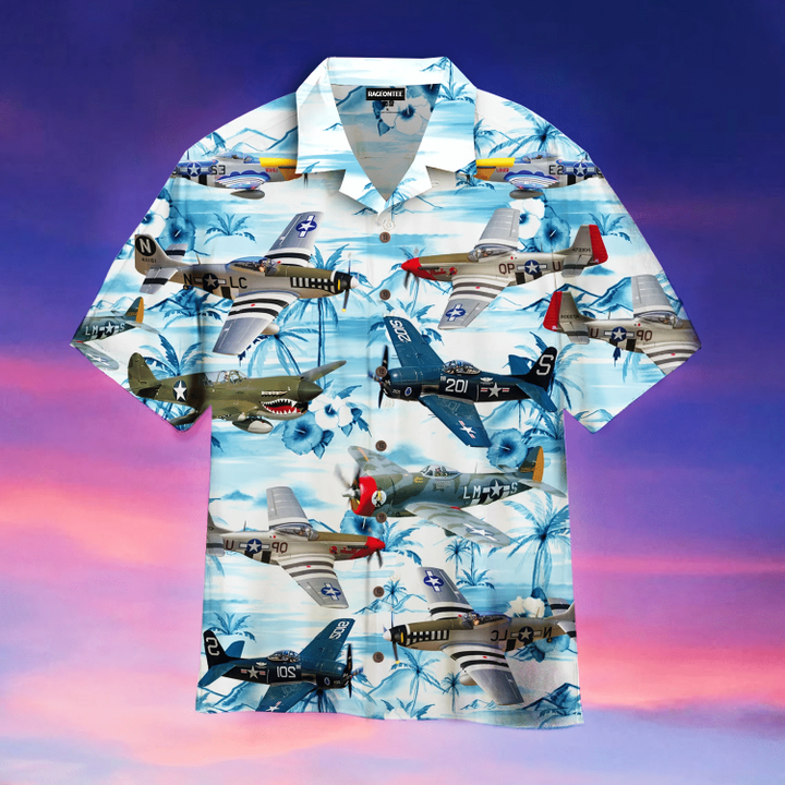 World War 2 American Aircrafts Hawaiian Shirt | For Men & Women | Adult | WT1048