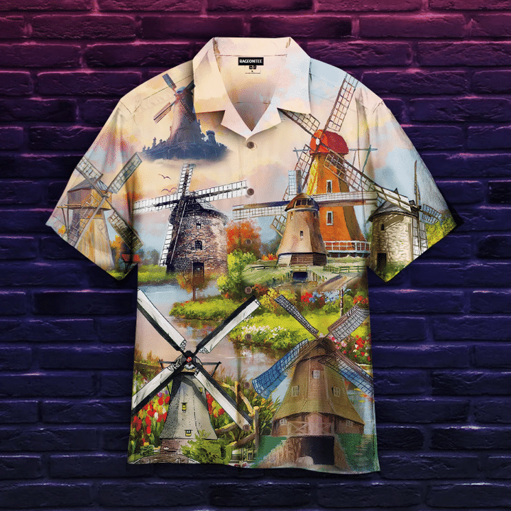 Peaceful Windmill Scenery Hawaiian Shirt | For Men & Women | Adult | HW4879