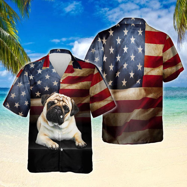 Pug Dog Hawaiian Shirt | For Men & Women | Adult | HW8079