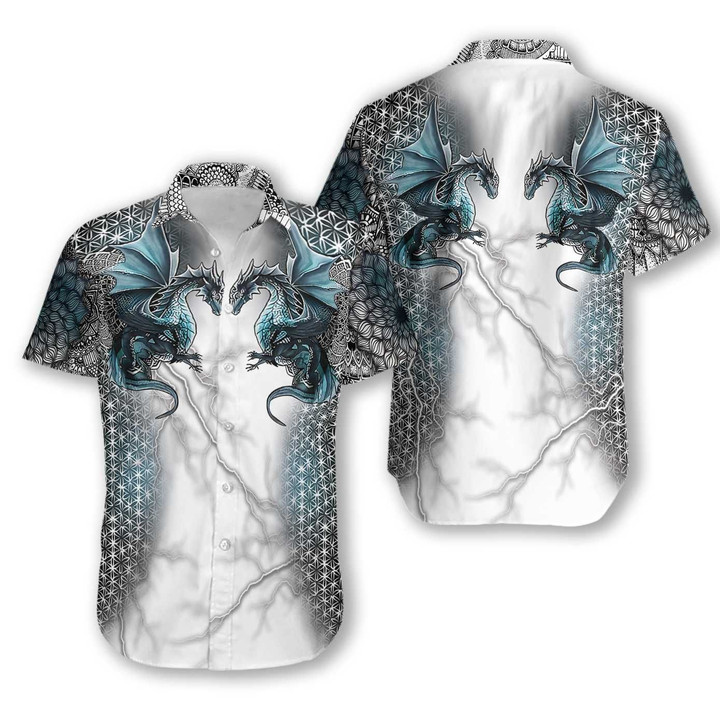 Badass Version Dragon And Thunder Hawaiian Shirt | For Men & Women | Adult | HW4142