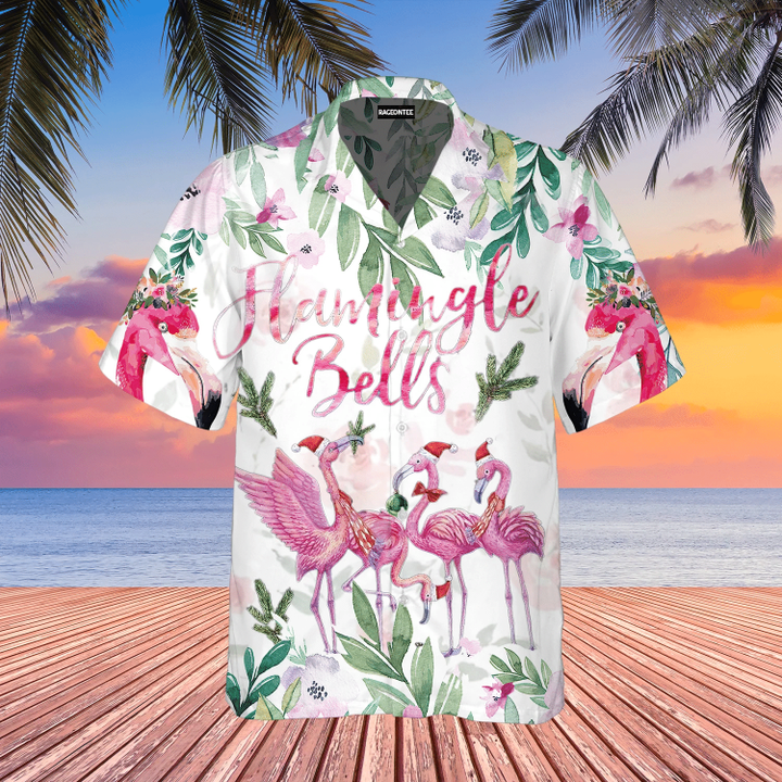 Merry Flamingo On Christmas Day Hawaiian Shirt | For Men & Women | Adult | WT1520