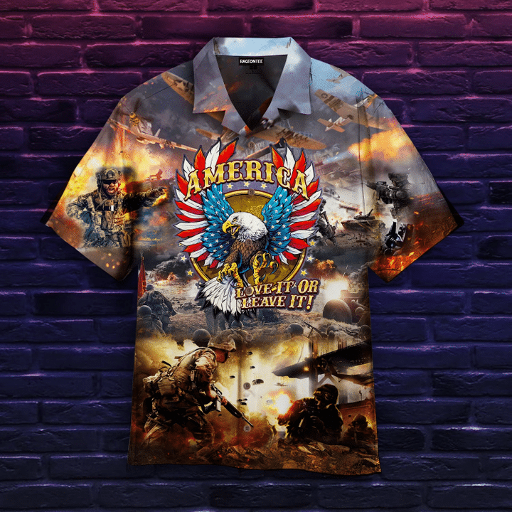 Veteran Eagle American Hawaiian Shirt | For Men & Women | Adult | HW4895
