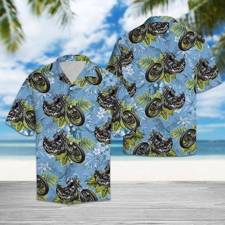 Motorbike Tropical Hawaiian Shirt | For Men & Women | Adult | HW8260