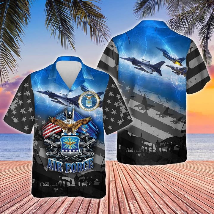 Proudly Served United States Air Force Hawaiian Shirt | For Men & Women | Adult | HW8077