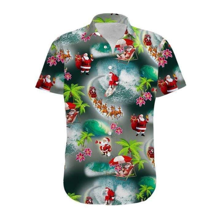 Santa Beach Christmas Hawaiian Shirt | For Men & Women | Adult | HW1771