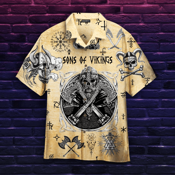 Skull Viking Hawaiian Shirt | For Men & Women | Adult | HW4907