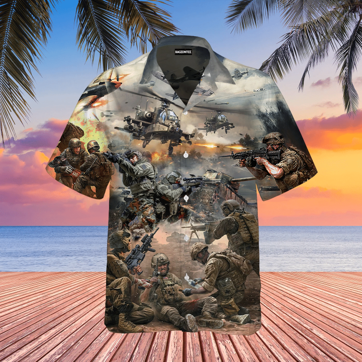 US Veteran Soldier American Hawaiian Shirt | For Men & Women | Adult | WT1323