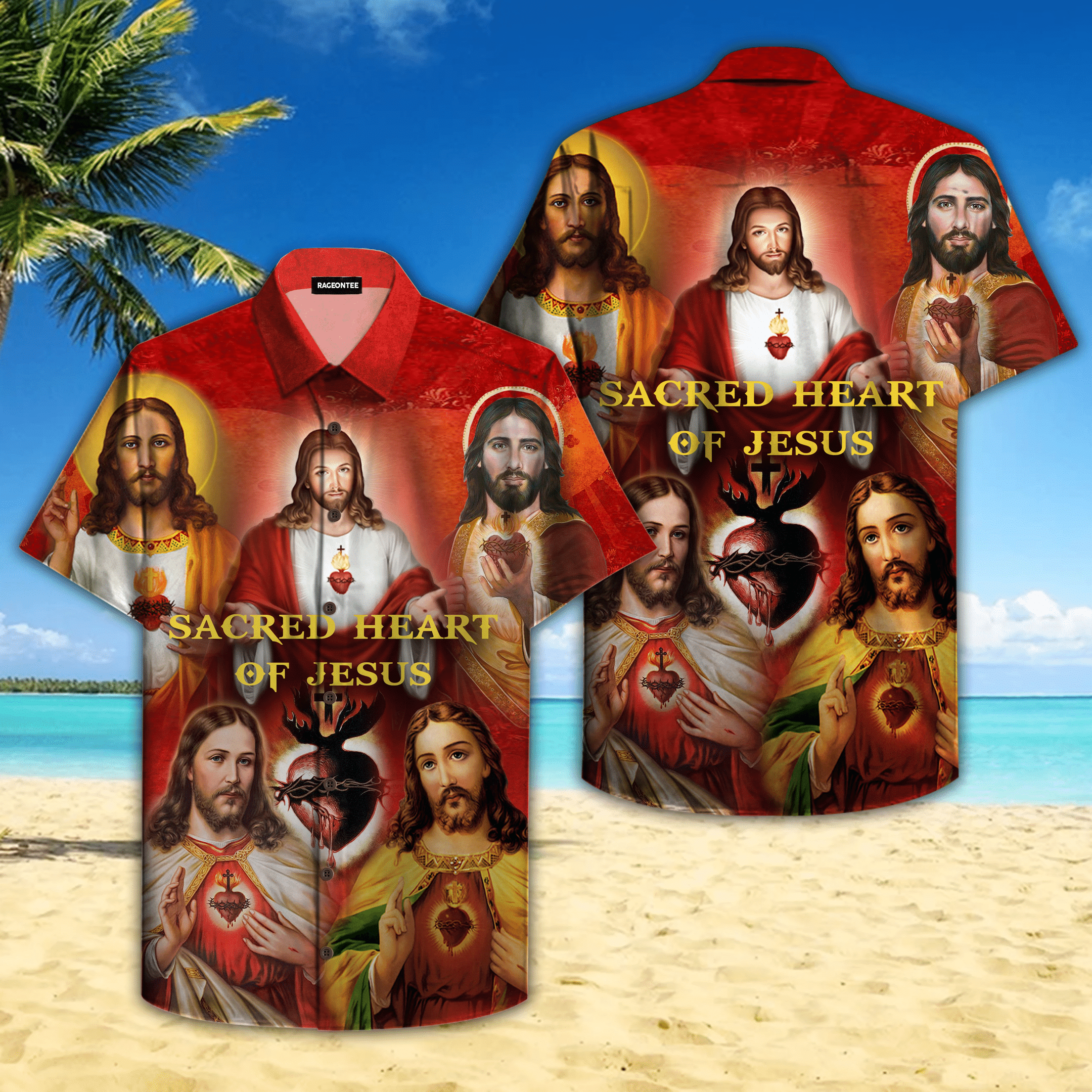 Sacred Heart Of Jesus Hawaiian Shirt | For Men & Women | Adult | HW4818