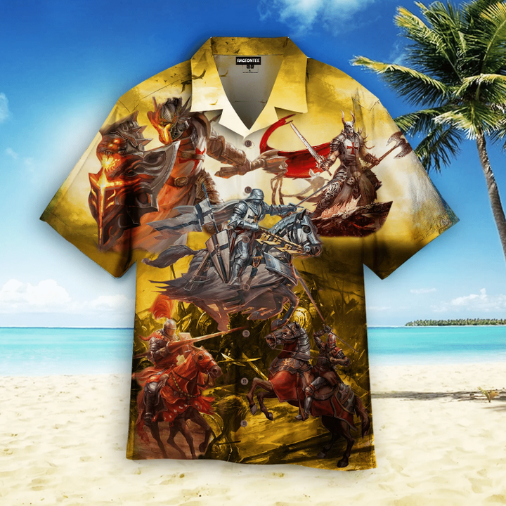True Knights Never Give Up Hawaiian Shirt | For Men & Women | Adult | HW4962