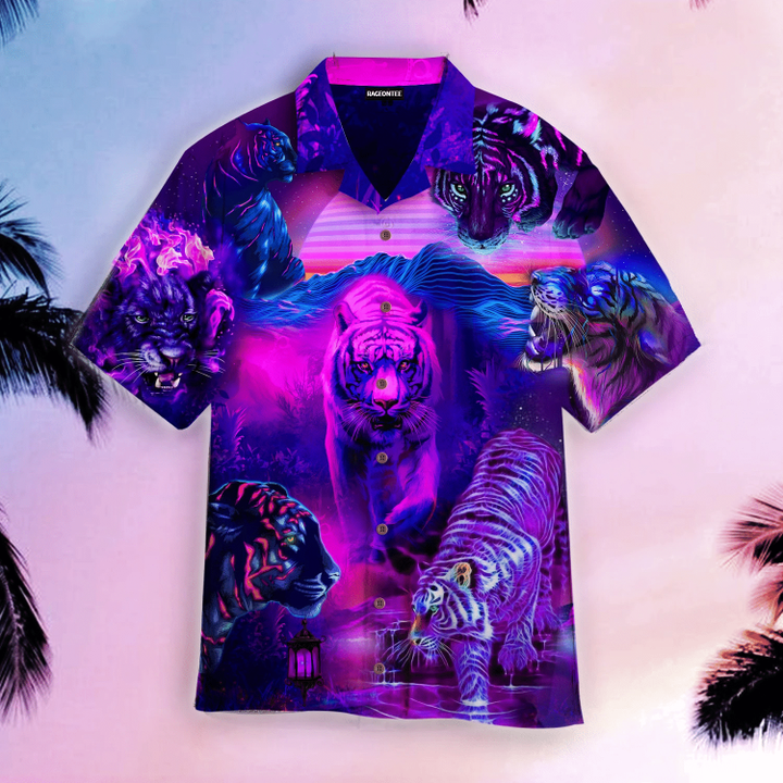 The Roar Of The Neon Tiger King Hawaiian Shirt | For Men & Women | Adult | WT1404