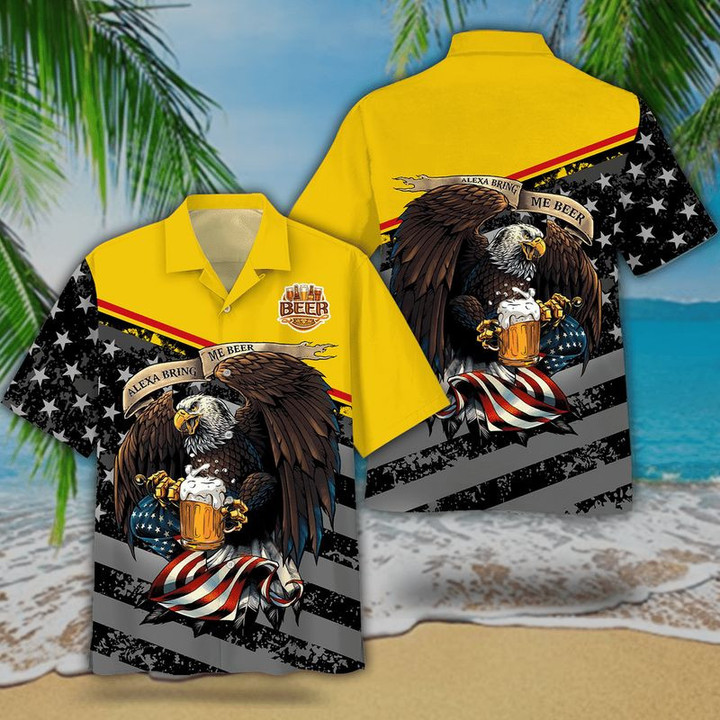 American Eagle Alexa Bring Me Beer Hawaiian Shirt | For Men & Women | Adult | HW7594