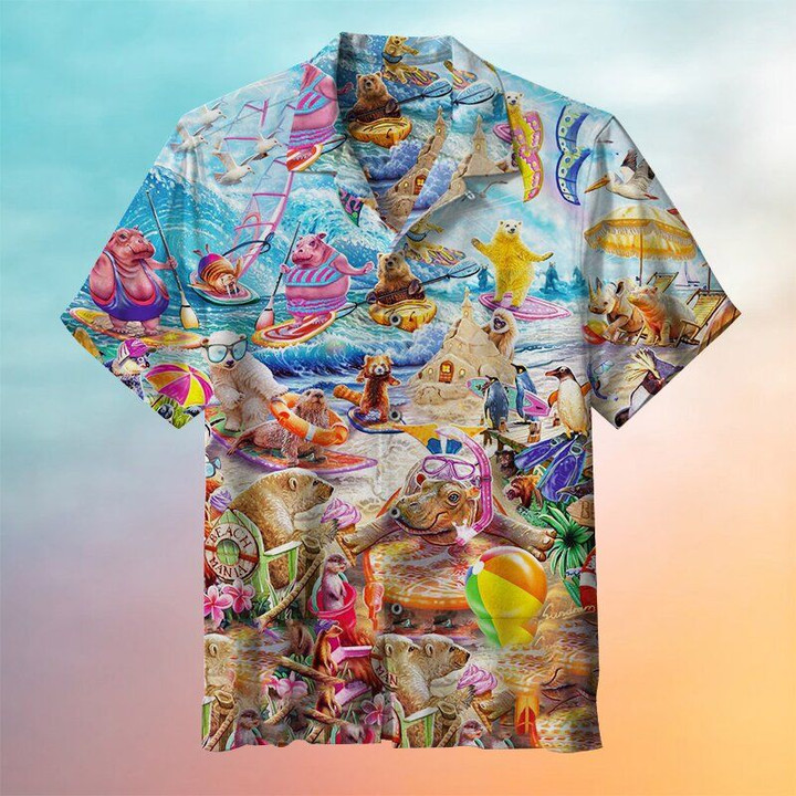 Animal Summer Beach Party Hawaiian Shirt | For Men & Women | Adult | HW6727