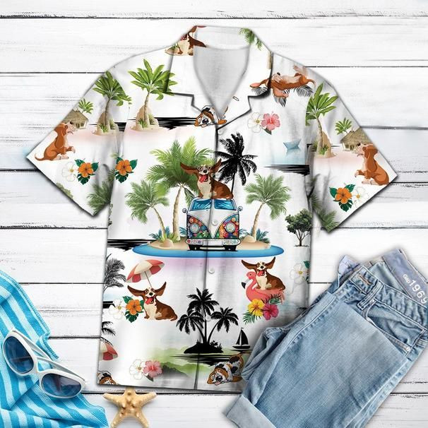Basset Hound Hawaiian Shirt | For Men & Women | Adult | HW7534
