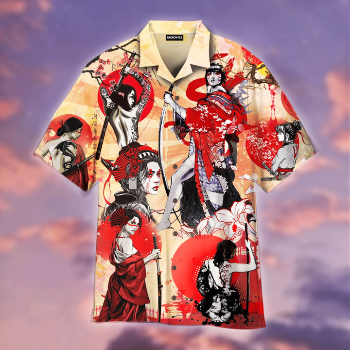 Samurai Girls Hawaiian Shirt | For Men & Women | Adult | HW4817