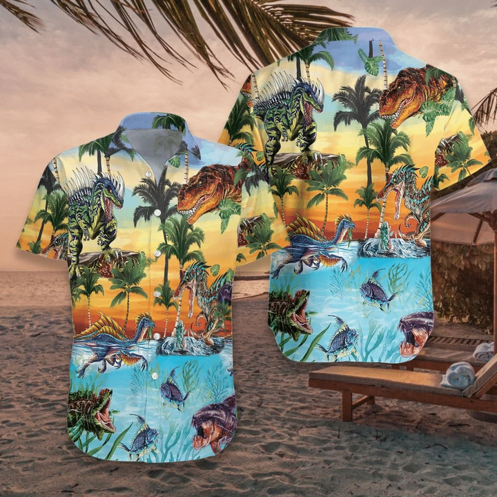 Dinosaur Hawaiian Shirt | For Men & Women | Adult | HW6258