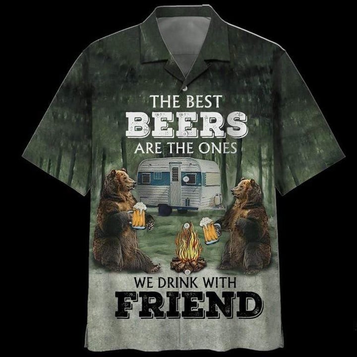 Camping The Best Beers Drink With Friend Hawaiian Shirt | For Men & Women | Adult | HW7632
